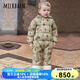 Milkbarn【三防】秋冬嬰兒連體羽絨服寶寶衣服保暖外出連帽哈衣 深秋松果 90 cm(18-24月-參考身高80-90cm)