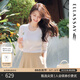 歌力思（ELLASSAY）【博主同款】秋季新款100%綿羊毛曠野美拉德柔軟修身針織衫女 純凈白 S