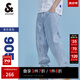 杰克·瓊斯（JACK&JONES）25年男裝夏季潮流寬松直筒錐腿涼感潮牌牛仔褲休閑褲子九分男褲 E40淺牛仔藍(lán) 905錐形 31 175 W31