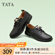 他她（TATA）英倫復(fù)古小皮鞋女鞋真皮深口單鞋牛津鞋秋新7BJ30CM4 黑色 34