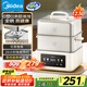 美的（Midea）電蒸鍋電煮鍋電火鍋 蒸鍋電蒸鍋多功能鍋家用蒸包子鍋電熱鍋多用途鍋24小時(shí)預(yù)約雙層蒸籠ZGC262388