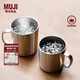 無(wú)印良品（MUJI）不銹鋼雙層馬克杯 咖啡杯 辦公室水杯杯子保溫保冷 銀色 490ml