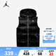 NIKE JORDAN 耐克AJ童裝男女童羽絨馬甲冬新款兒童保暖上衣 正黑色 120 /60 【建議身高110-116cm】