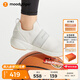 moodytiger[開學禮]兒童運動鞋透氣舒適一腳蹬緩震彈力輕便防滑休閑跑步鞋 云朵白 37