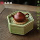 生泰號 壺承 干泡臺 漳州窯綠釉茶盤(pán)六角壺承 單叢茶壺開(kāi)片潮汕工夫茶具 漳州窯綠釉茶盤(pán)六角