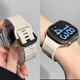 兜兜格波浪iwatchS10運動適用蘋果手表表帶applewatch8/7/6代SE情侶9新款ultra2潮牌49男女42硅膠帶46MM 星光色【波浪菱形柔軟腕帶】 iwatch S10【46mm】