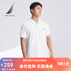 諾帝卡（NAUTICA）【單件直降】男裝25春夏新款商務(wù)休閑舒適親膚棉氨透氣短袖POLO男 白色1BW M