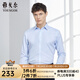 雅戈爾（YOUNGOR）長袖襯衫男條紋DP免燙襯衫純棉面料抗皺平整易打理新品 GLDP100163IJA淺藍 41