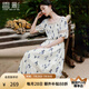 香影度假風(fēng)碎花方領(lǐng)連衣裙女2025夏季新款鏤空泡泡袖波西米亞裙子 鷺白 S 155/80A/85-95斤