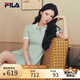 FILA 韓素希同款|斐樂官方女裝連衣裙2025夏季新款時尚防曬涼感裙子 燕麥灰-GY XL 175/92A/XL