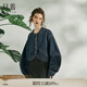 日著原創(chuàng)設(shè)計女裝2025秋季小個子寬松新復(fù)古回潮圓領(lǐng)套色牛仔短外套 影藍(lán) M