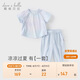 戴維貝拉兒童九分褲套裝女童T恤涼感速干褲大童夏裝