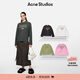 Acne Studios【七夕禮贈(zèng)】 男女同款 做舊1996印花寬松落肩長(zhǎng)袖T恤上衣CL0197 淡黑色 S