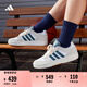 adidas「小鋸齒」D-PAD CLASSIC休閑美高風(fēng)復(fù)古籃球板鞋阿迪達(dá)斯   白色/遺跡藍(lán)/棕色   41