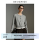 迪賽尼斯（DESIGNICE）2024年冬季新款高級(jí)感氣質(zhì)通勤簡(jiǎn)約圓領(lǐng)長(zhǎng)袖假兩件毛衣女 淺灰 M