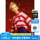 ELLE KIDS童裝 撞色條紋刷毛繡花毛球毛衣女童節(jié)日氛圍套頭針織衫 紅粉條 160 (S)