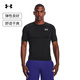 安德瑪（UNDERARMOUR）HeatGear Armour男子透氣訓(xùn)練運(yùn)動(dòng)短袖緊身衣1361518 黑色001 XL