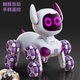 4DRC智能機器狗遙控汽車(chē)編程早教兒童玩具AI機械狗女孩男孩生日節禮物 【手柄+觸摸互動(dòng)】紫色雙電
