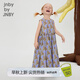 jnby by JNBY江南布衣童裝無袖連衣裙夏可愛圖案休閑中長款裙子女童1N5G12350 599紫色系多彩混雜色 100 cm
