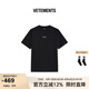 VETEMENTS270g重磅精梳棉純棉100%男士高檔輕奢短袖t恤女潮牌半袖 65352007 黑色 XL