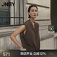 江南布衣（JNBY）秋冬新品美利奴羊毛針織衫V領(lǐng)馬甲柔軟寬松易搭配5O7312960 209/深棕 S