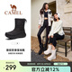 駱駝（CAMEL）冬季雪地靴女款厚底加絨保暖棉鞋防潑水短靴子F24C026613