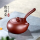 古悅堂宜興原礦紫砂壺茶壺功夫茶具名家全手工紫泥橫把唐羽壺不一樣的壺 紫泥款 240ml