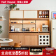 小半家具實木餐邊柜靠墻一體洞石巖板中古風(fēng)邊柜櫻桃木家用客廳儲物柜 時光餐邊柜(1.8m整柜)