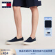 TOMMY JEANS【輕便船鞋】25春夏男裝棉質(zhì)懶人一腳蹬運動鞋休閑鞋帆布鞋 【01366】藏青色C1G 42