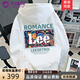 LEEREDPOI潮牌寬松套頭衛(wèi)衣男韓版連帽印花休閑長(zhǎng)袖t恤男女同款春秋外套 白色 XL （建議130-145斤）