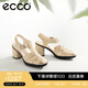 愛步（ECCO）羅馬涼鞋女 優(yōu)雅媽媽百搭透氣粗跟編織風(fēng)高跟鞋 雕塑222723 石灰色22272301378 37