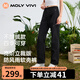MOLY VIVI立裁沖鋒軟殼褲女夏薄款防風防雨水修身直筒運動褲工裝褲魔力薇薇
