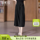 絲柏舍寬松闊腿褲2025夏裝裝簡(jiǎn)約松緊腰抽繩七分休閑褲