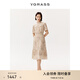 VGRASS維格娜絲真絲桑蠶絲連衣裙2025年夏季新款女裝收腰連身裙女士裙子 蜜合色 M