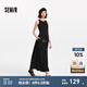 森馬連衣裙女高腰拼接背心裙百搭2025夏新款優(yōu)雅圓領(lǐng)長(zhǎng)裙通勤chic 黑色90001 M