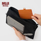 無印良品（MUJI）再生聚酯纖維 雙拉鏈包收納袋 居家旅行數(shù)據(jù)線小收納包便攜零錢包 黑色/L/長27*寬19cm