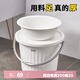 bdo加厚塑料臉盆水桶帶蓋3件套提水桶洗澡桶洗衣桶泡腳桶學生宿舍15L