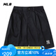 MLB運(yùn)動(dòng)短褲男女情侶款時(shí)尚潮流簡(jiǎn)約寬松舒適透氣休閑褲 黑色/50BKS M