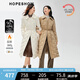 紅袖高級感收腰羽絨服冬季2024新款女裝格子通勤顯瘦娃娃領(lǐng)長款外套 駝色013 M