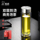希諾（HEENOOR）玻璃杯男士雙層防燙抗菌泡茶杯辦公室家用車載水杯定制送生日禮物 2025新品-310ml本色-辦公推薦
