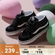 VANS范斯童鞋官方 SK8-Mid V黑色易穿魔術(shù)貼小童板鞋運動鞋 黑色 24.5碼 實測內(nèi)長15.5cm