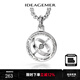 IDEAGEMER925銀天文球項鏈男時尚個性創(chuàng)意可轉(zhuǎn)動吊墜百搭七夕禮物送男友 天文球吊墜-鋼鏈-55CM