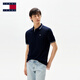 TOMMY JEANS【潮流鑲邊】25夏季男裝純棉珠地網眼商務翻領短袖T恤POLO20745 藏青色C1G XL