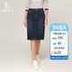 哈吉斯（HAZZYS）女裝 牛仔半身裙女ABQST0BCX01 藏青色NV 165/76A44