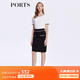 PORTS寶姿商場(chǎng)同款女裝春季時(shí)尚撞色針織提花半身裙LM8K211MZF004 黑色 M L