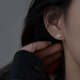 巷南925純銀花朵耳釘高級感輕奢女2025新款耳環(huán)爆款小眾氣質(zhì)耳飾百搭 925銀鏤空花朵耳釘（一對）