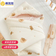 棉加加（Cotton++）新生兒四季包被嬰兒抱被豆豆絨純棉紗布初出生寶寶產(chǎn)房包巾單裹被 豆豆月熊【春秋中厚】無包單 95*95cm【a類】