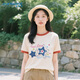 真維斯（JEANSWEST）短袖t恤女撞色設計短袖2025夏季可愛(ài)淑女上衣簡(jiǎn)約百搭T恤打底衫女