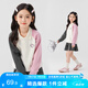 左西女童衛(wèi)衣春秋款2025新款兒童愛心Polo衫女孩粉色上衣春 白色 160