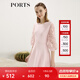 PORTS寶姿女裝 秋冬新品針織長袖短連衣裙SL9K256LKE015 日暮粉 M